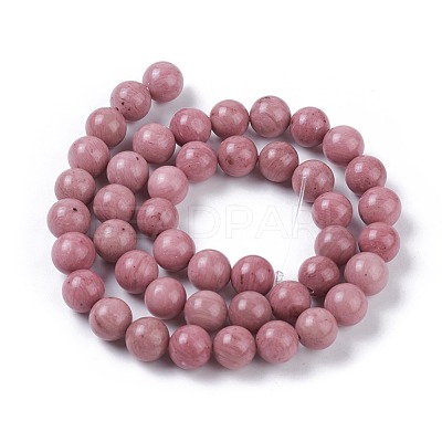 Natural Rhodonite Bead Strands X-G-L417-08-8mm-1