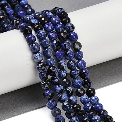 Natural Fire Crackle Agate Beads Strands G-C082-A01-32-1