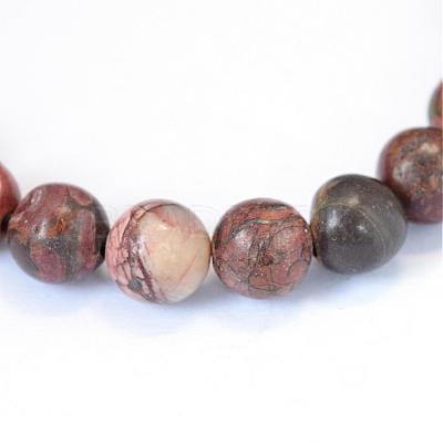 Natural Picasso Stone/Picasso Jasper Beads Strands G-E334-10mm-10-1