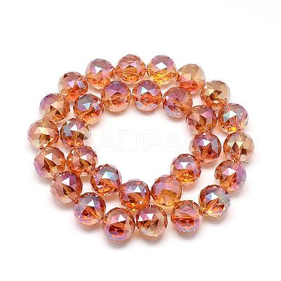 Electroplate Glass Bead Strands EGLA-S137-04-1