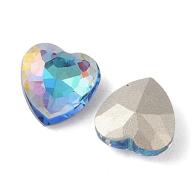 Glass Rhinestone Cabochons RGLA-L029-08B-BBLA-1