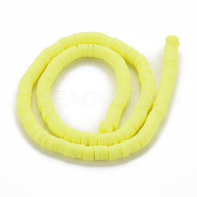 Handmade Polymer Clay Bead Strands CLAY-T002-6mm-60-1