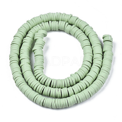 Handmade Polymer Clay Beads Strands CLAY-R089-6mm-157-1