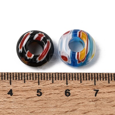 Handmade Millefiori Lampwork European beads LK-R010-M-1