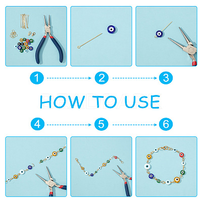 DIY Evil Eye Pendants Making Kits DIY-NB0004-69-1