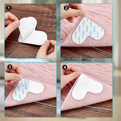 AHADEMAKER 16Pcs 2 Colors PU Self Adhesive Non Slip Carpet Stickers FIND-GA0005-64-1