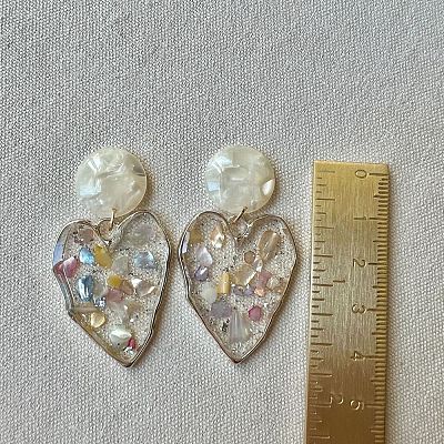 Alloy Acrylic Stud Dangle Earrings WGFC942-01-1