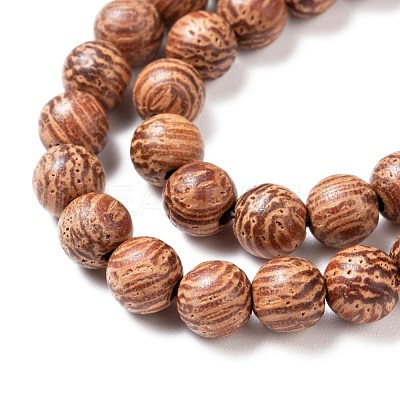 Wood Beads Strands WOOD-F008-03-B-1