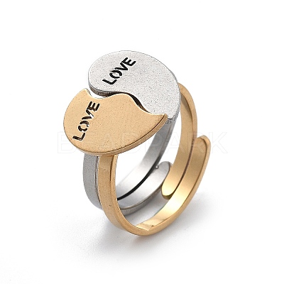 304 Stainless Steel Cuff Rings LS-RJEW-K287-04A-1