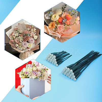 50Pcs 2 Styles Plastic Flower Water Tubes AJEW-GL0002-46-1