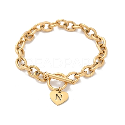 Golden 304 Stainless Steel Charm Bracelets LS-NJEW-K284-01G-N-1
