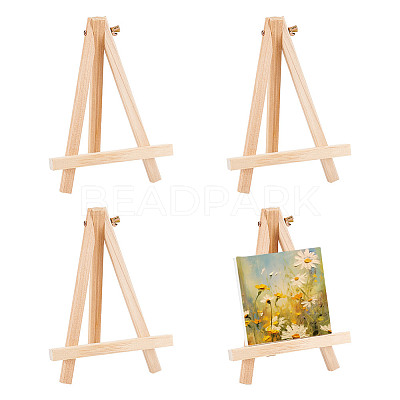 Foldable Wood Triangle Easel WOOD-WH0034-52B-1