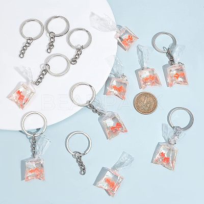 DIY 3D Goldfish Water Bag Keychain Making Kits DIY-NB0007-42-1