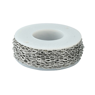 Tarnish Resistant 304 Stainless Steel Cable Chains CHS-K001-30-2.5mm-1
