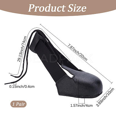 Cowhide Leather Shoes Cover AJEW-WH20121-07-1