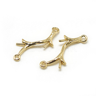 Brass Peg Bails Pendants KK-T032-144G-1