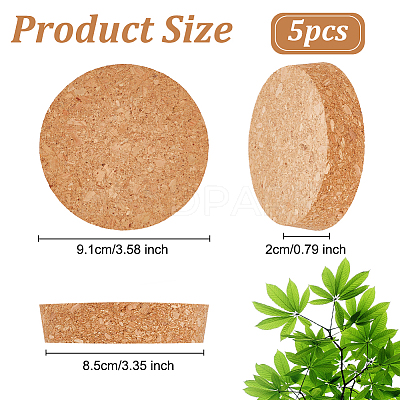 Wood Cork Stopper AJEW-WH0473-09-1