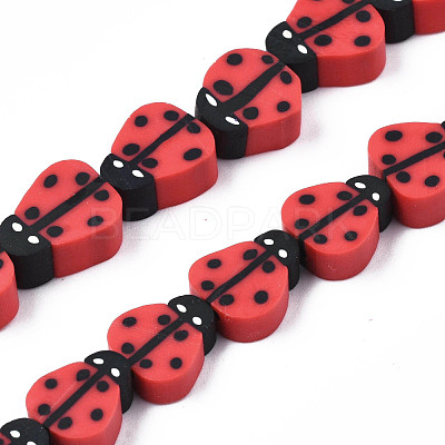Handmade Polymer Clay Bead Strands CLAY-N011-43B-07-1