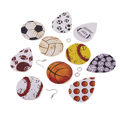 DIY Sport Style Earring Making Kit DIY-TA0006-46-1