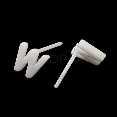 Hypoallergenic Bioceramics Zirconia Ceramic Stud Earrings EJEW-F340-04W-1