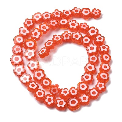 Handmade Millefiori Lampwork Beads Strands LAMP-F035-09A-1