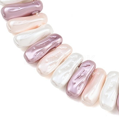 Electroplated Glass Pearl Beads Strands GL-CBA64F3-01B-1