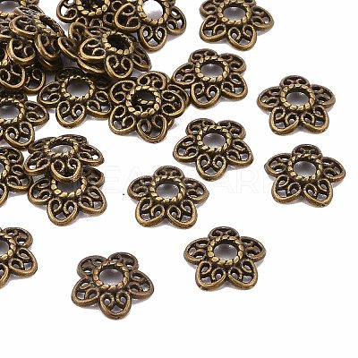 Tibetan Style Alloy Bead Caps LS-K0P34071-1
