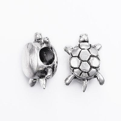 304 Stainless Steel European Beads STAS-H371-14AS-1