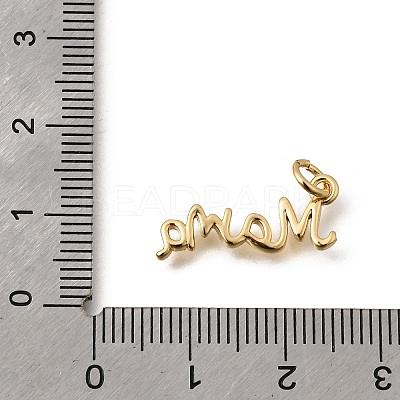 Mother's Day Brass Pendants KK-Z155-05G-01-1