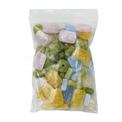 72Pcs 10 Styles Opaque & Transparent Acrylic Beads OACR-FS0002-83-1