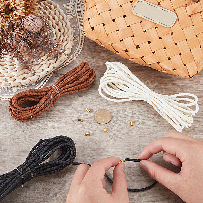 15M 3 Colors Braided Round Soft PU Imitation Leather Cords OCOR-CL0001-11A-1