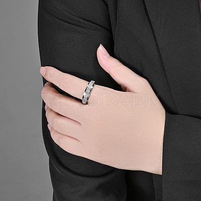 Simple Style 304 Stainless Steel Rotating Finger Rings FS-WGCAB4E-01-1