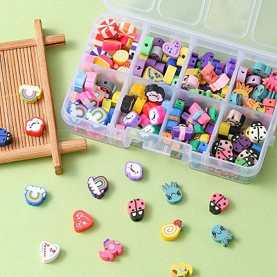 160Pcs 8 Style Handmade Polymer Clay Beads CLAY-YW0001-72-1
