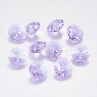 Faceted Glass Rhinestone Charms RGLA-F049-6mm-371-1