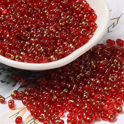 Spray Painted Glass Seed Beads SEED-F005-06A-02-1