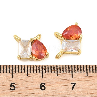 Brass Pave Cubic Zirconia Charms CU-CBA6A75-03G-06-1