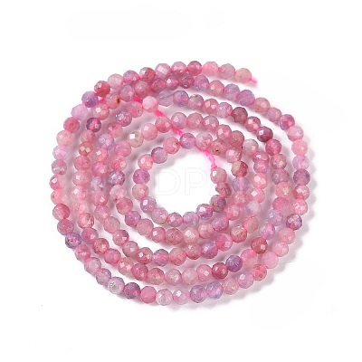 Natural Pink Tourmaline Beads Strands G-N342-33-1