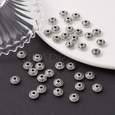Tibetan Style Alloy Spacer Beads TIBEB-YW0001-07-1