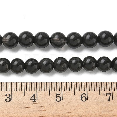 Natural Ice Obsidian Beads Strands G-P590-A01-6mm-03-1