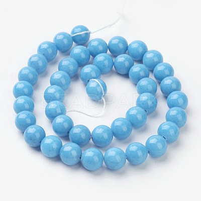 Natural Mashan Jade Round Beads Strands X-G-D263-10mm-XS20-1