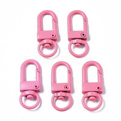 Spray Painted Eco-Friendly Alloy Swivel Snap Hooks Clasps PALLOY-T080-02J-NR-1