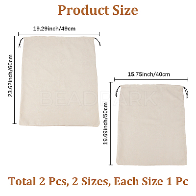 2Pcs 2 Colors Dustproof Faux Suede Packing Drawstring Bags TP-CL0001-01B-1