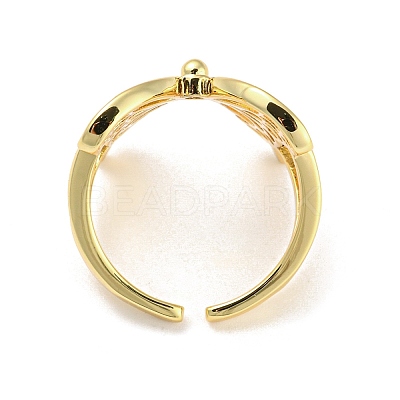 Brass Open Cuff Rings RJEW-I100-02G-1