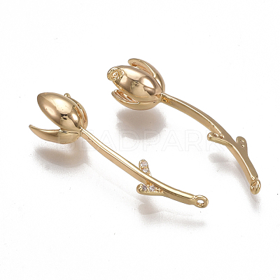 Brass Links Peg Bails KK-T038-417G-1