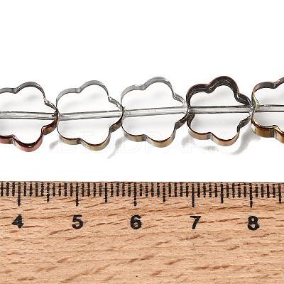 Electroplated Transparent Glass Beads Strands GL-CBA98F0-07A-1