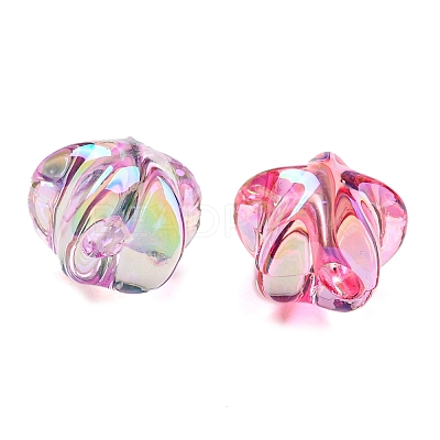 UV Plating Transparent Acrylic Beads X-MACR-D024-13-1