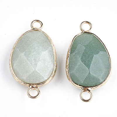 Natural Green Aventurine Links connectors G-S344-02F-1