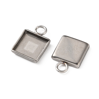 304 Stainless Steel Pendant Cabochon Settings STAS-Z201-02P-02-1