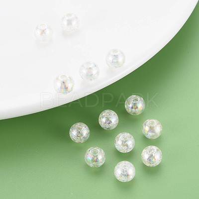 Transparent Crackle Acrylic Beads X-MACR-S373-66-L06-1