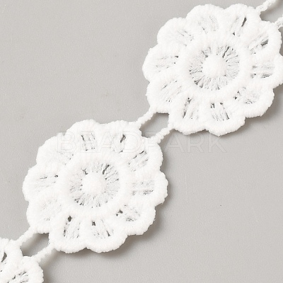 Polyester Lace Ribbon OCOR-WH0111-138G-1